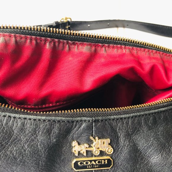 COACH Vintage Black Leather Cross-Body Bag - Picture 2 of 6